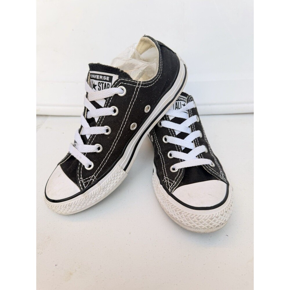 Converse All Star Unisex Sneakers  Big Kids Sz 1.5  Black White Canvas